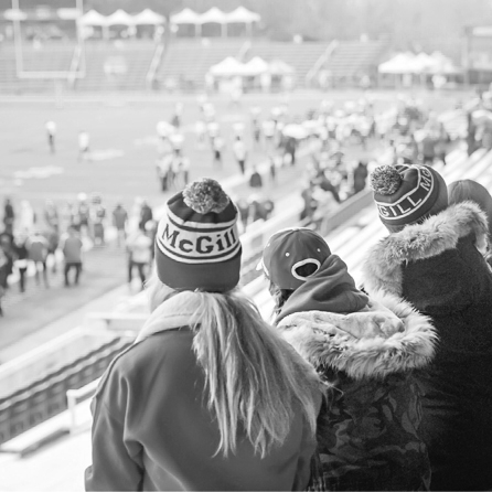 McGill students attending a football game